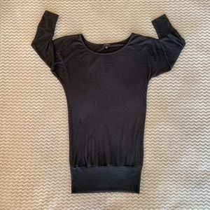 Long Sleeve Banded Sweater Dress Medium